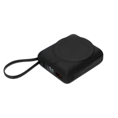 Аккумулятор внешний с подсветкой Ritter PD 10000mAh с функцией беспроводной зарядки 15W, черный фото