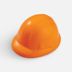 Антистресс «Каска», оранжевый фото