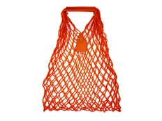 Авоська из натурального хлопка с кожаными ручками Dream, 15 л, оранжевая фото