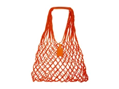 Авоська из натурального хлопка с кожаными ручками Dream, 25 л, оранжевая фото