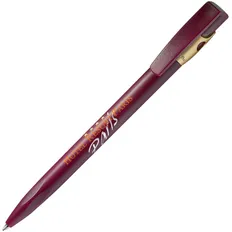 Ручка шариковая пластиковая Lecce Pen Kiki Frost Gold, фростированная бордо фото