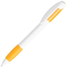 Ручка шариковая пластиковая Lecce Pen X-5, белая / желтая фото