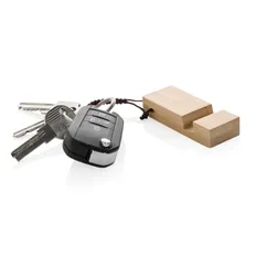 Бамбуковая мини-подставка для телефона Standkey с кольцом для ключей фото