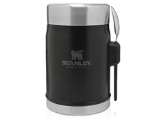 Банка для еды с ложкой-вилкой Stanley Legendary, 400 мл, черная фото