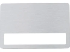 Бейдж магнитный пластиковый, серебристый фото