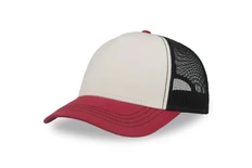 Бейсболка Atlantis Rapper Canvas-S, 5 клиньев, белая / бордовая фото