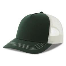Бейсболка Atlantis Rapper Canvas-S, 5 клиньев, темно-зеленая / белая фото