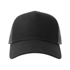 Бейсболка Atlantis Rapper Cotton-S, 5 клиньев, пластиковая застежка, черная / серая фото