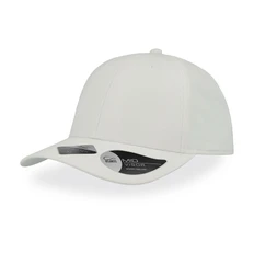 Бейсболка Atlantis Recy Feel, 6 клиньев, пластиковая застежка, белая фото