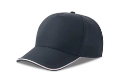 Бейсболка Atlantis Recy Five Piping, 5 клиньев, застежка-липучка, темно-синяя фото