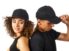 Бейсболка Us Basic Detroit 6 клиньев, черная фото