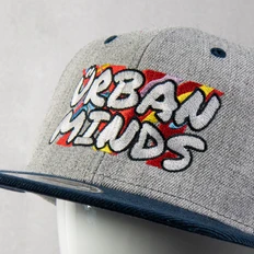 Бейсболка Atlantis Fader, 6 клиньев, застежка ПВХ, красная/ серая фото