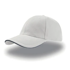 Бейсболка Atlantis Liberty Sandwich, 6 клиньев, сэндвич, металлическая застежка, белая фото