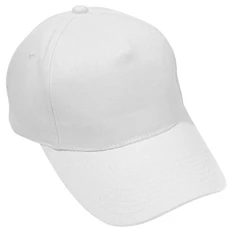 Бейсболка Премиум 5 клиньев, белая фото