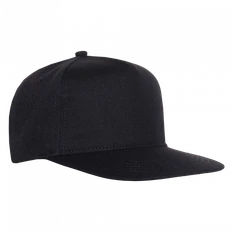 Бейсболка прямой козырёк STAN 5 клиньев хлопок 330, 08, Чёрный фото