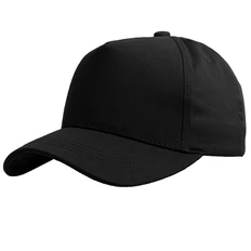 Бейсболка с металлической застежкой Valley, 5 клиньев, черная фото