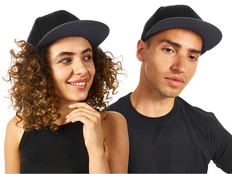 Бейсболка с прямым козырьком US Basic Los Angeles 2.0, черная / серая фото