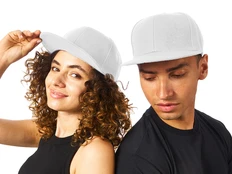 Бейсболка с прямым козырьком US Basic Los Angeles, белая фото