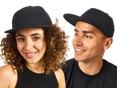 Бейсболка с прямым козырьком US Basic Los Angeles, черная фото