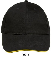 Бейсболка Sol's Buffalo, 260 гр/м2, черная / золотая фото