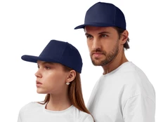 Бейсболка US Basic Mix, 5 клиньев, синяя фото