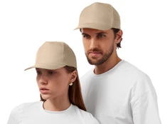 Бейсболка US Basic Poly, 120 г/м2, бежевая фото