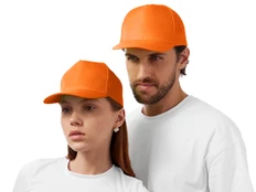 Бейсболка US Basic Poly, 5 клиньев, оранжевая фото