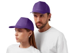 Бейсболка US Basic Poly, 5 клиньев, темно-фиолетовая фото