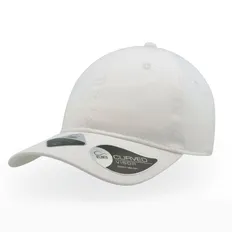 Бейсболка из органического хлопка Atlantis Green Cap, 6 клиньев, белая фото