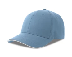 Бейсболка из органического хлопка Atlantis Liberty Sandwich-S, 6 клиньев, голубая / белая фото