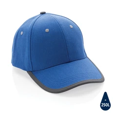 Бейсболка из переработанного хлопка XD Collection Impact, 6 клиньев, 280 г/м2, синяя фото