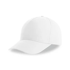 Бейсболка из переработанного полиэстера Atlantis Recy Five, 5 клиньев, белая фото