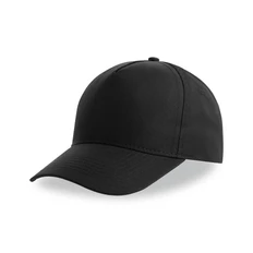 Бейсболка из переработанного полиэстера Atlantis Recy Five, 5 клиньев, черная фото