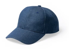 Бейсболка из переработанной джинсовой ткани Isbud, синяя фото
