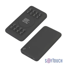 Внешний аккумулятор с беспроводной зарядкой Powerfolio Ten Softtouch, 10000 mAh, Qi стандарт, черное фото