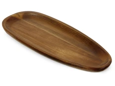 Блюдо сервировочное из акации Norb, коричневое фото