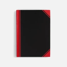 Блокнот Accenti Mini, черный / красный фото