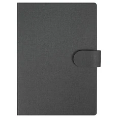 Блокнот Clicra Tasmania А5, в твердой обложке со стикерами в линейку, серый фото