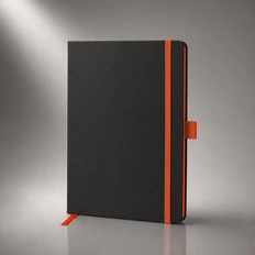 Блокнот ColorNote Black A5, черный / оранжевый фото
