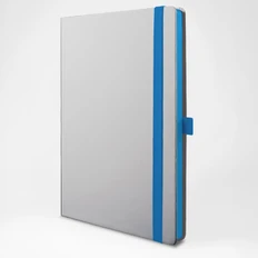 Блокнот Garda Luxe, белый / голубой фото