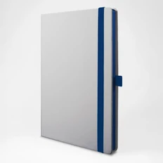 Блокнот Garda Luxe, белый / синий фото