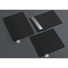 Блокнот горизонтального формата 145х200 мм, черный фото