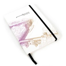 Блокнот линованный из каменной бумаги Italian Beauty Firenze, А5, фиолетовый / белый фото