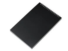 Блокнот на пружине в пластиковой обложке А5, черный фото