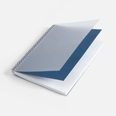 Блокнот на пружине в клетку Novalis, синий фото