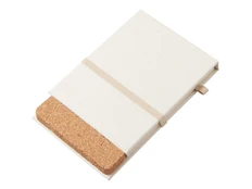 Блокнот с подставкой из пробки Lettertone Milky S А6, белый / бежевый фото