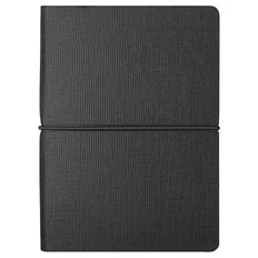 Блокнот со стикерами, в гибкой обложке c резинкой в линейку Clicra Van Diemen, А6, черный фото