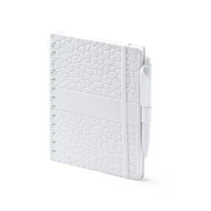 Блокнот Stamina Duran А5  в твердом переплете с ручкой, белый фото