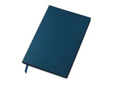 Блокнот в гибкой обложке C1 А5, soft touch, синий фото