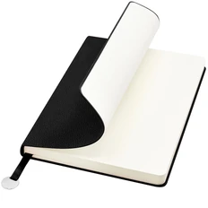 Блокнот в мягком переплете с металлической биркой Officer A5, черный фото